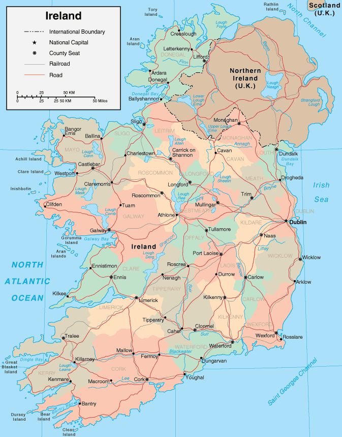map of ireland